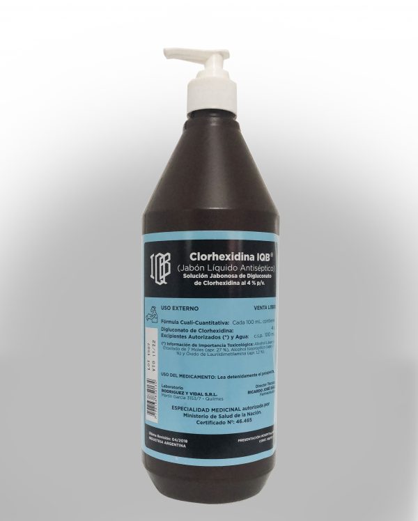 Jabón Líquido Antiséptico-Clorexidina al 4%